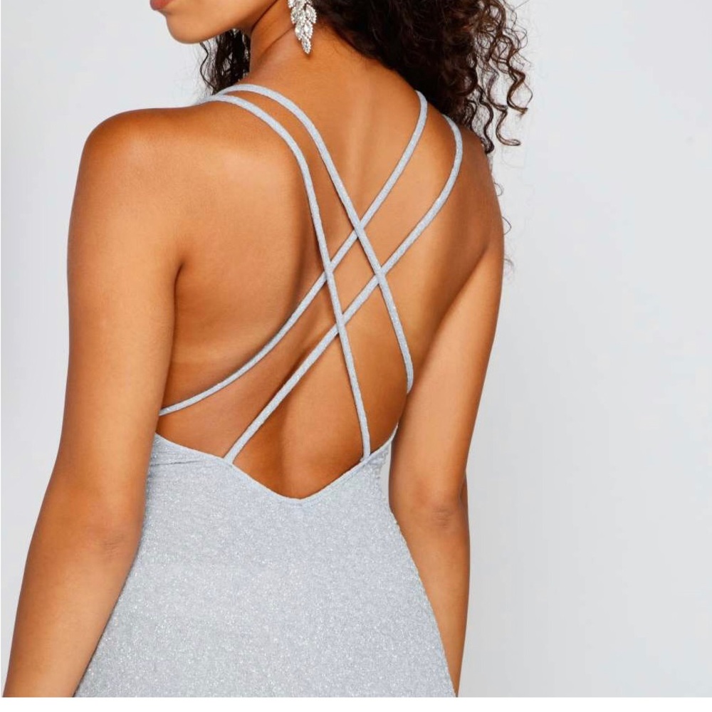 Windsor Formal Glitter Laceup Dress